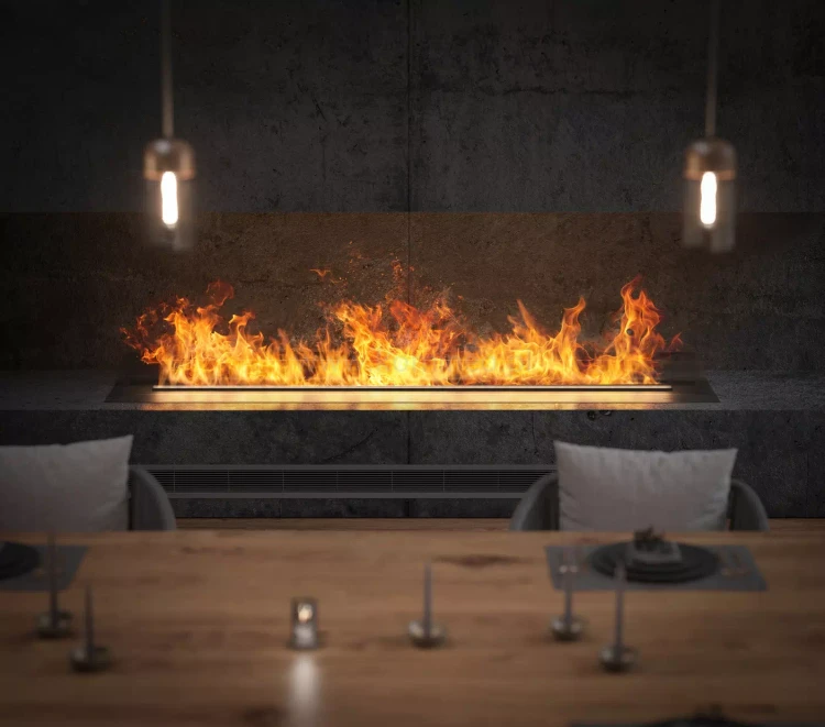 INFIRE INSERT INVAPO 2200 Kominek elektryczny 3D do zabudowy - aranżacja