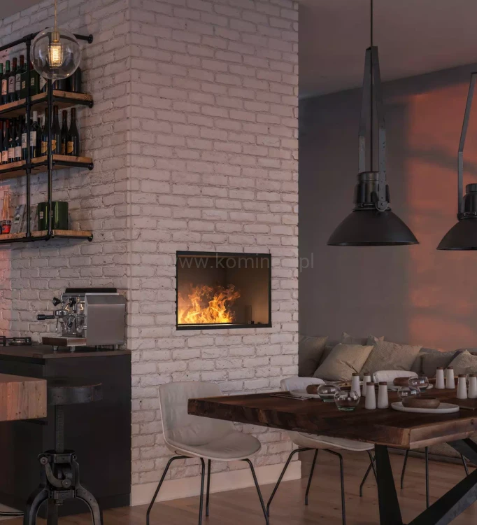 INFIRE INSIDE INVAPO 800 Kominek elektryczny 3D do zabudowy - aranżacja