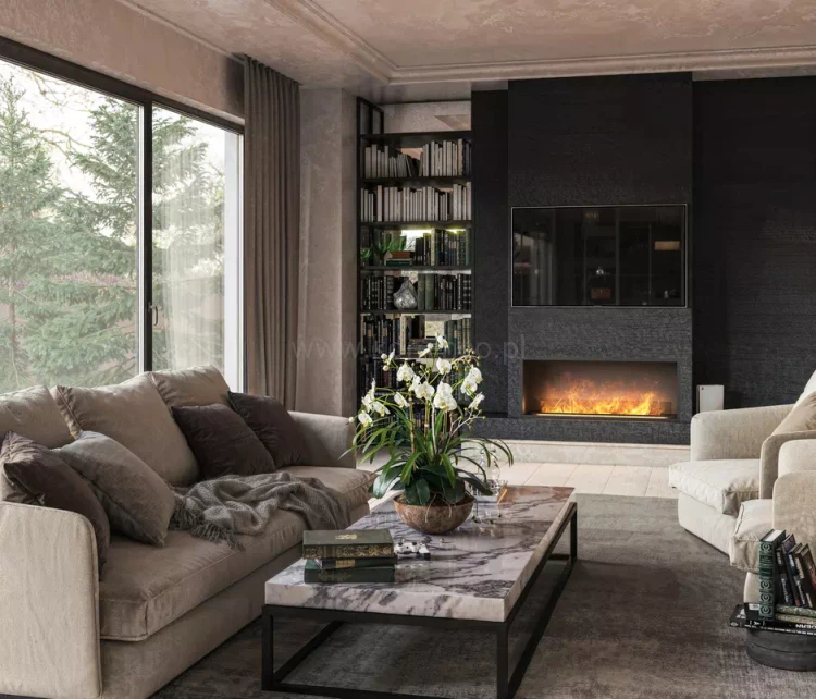 INFIRE INSIDE INVAPO 1200 Kominek elektryczny 3D do zabudowy - aranżacja