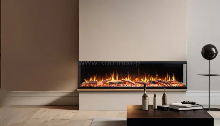 Kominek elektryczny trójstronny AFLAMO UNIQUE NH aranżacja