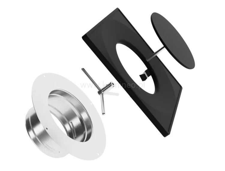 Anemostat kwadratowy DARCO VENTLAB ASKV-ML.CZ czarny nawiewno-wywiewny