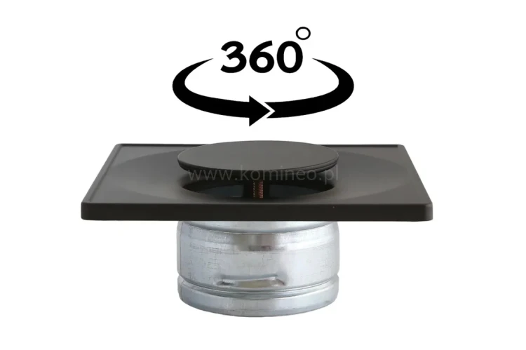 Anemostat kwadratowy DARCO VENTLAB ASKV-ML.CZ czarny nawiewno-wywiewny