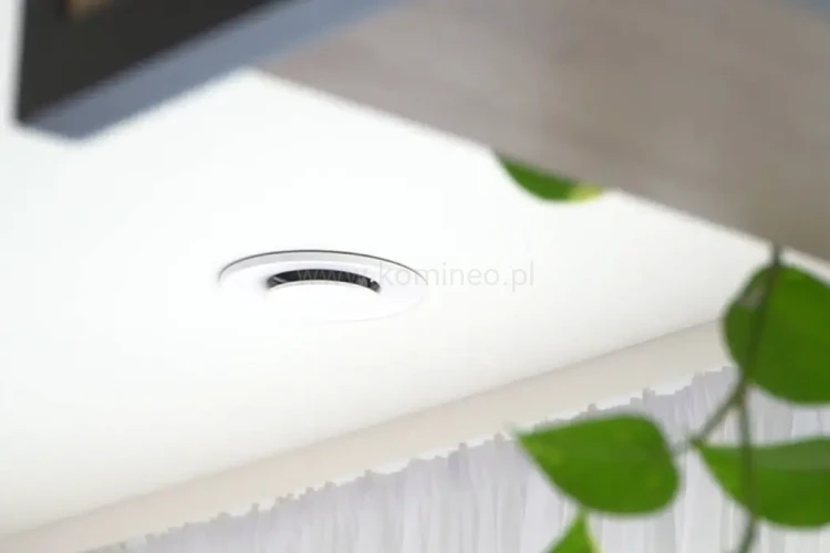 Anemostat okrągły DARCO VENTLAB ASV-ML-B biały nawiewno-wywiewny aranżacja