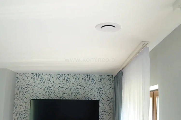 Anemostat okrągły DARCO VENTLAB ASV-ML-B biały nawiewno-wywiewny aranżacja