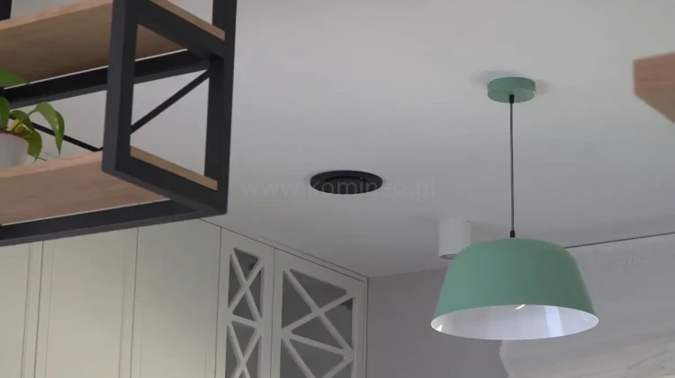 Anemostat okrągły DARCO VENTLAB ASV-ML.CZ czarny nawiewno-wywiewny aranżacja