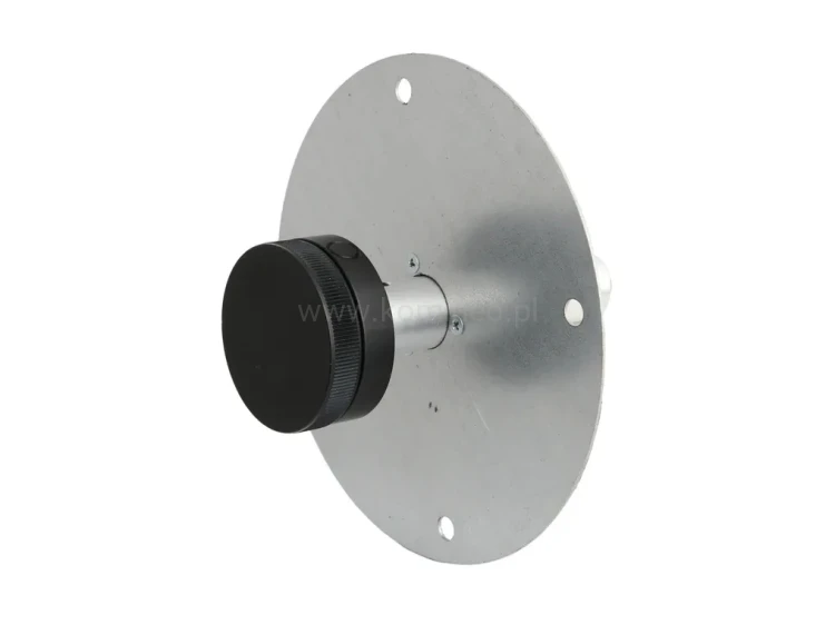 Przepustnica z ciegnem i pokretlem DARCO PJPS-C-OS-N-ML-CZ-OC uszczelniona silikonem - montaż natynkowy