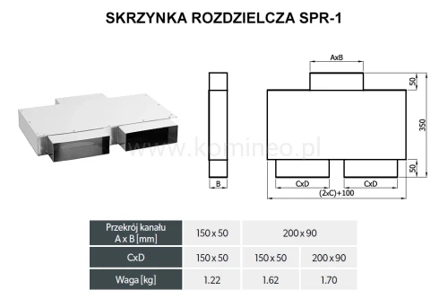 Skrzynka rozdzielcza DARCO SRP-1-OC schemat