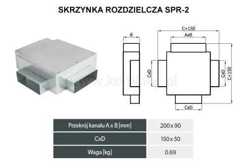 Skrzynka rozdzielcza DARCO SRP-2-OC schemat