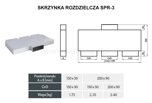 Skrzynka rozdzielcza DARCO SRP-3-OC schemat