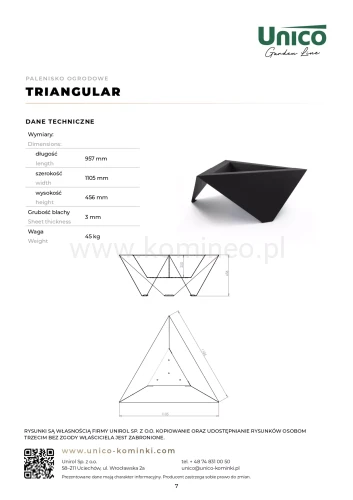 Karta techniczna UNICO TRIANGULAR