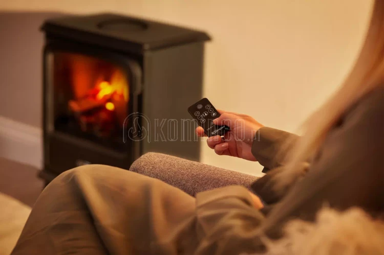 DIMPLEX EVANDALE BLACK Kominek elektryczny wolnostojący aranżacja