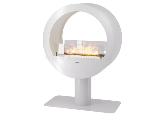 Biokominek wolnostojący vis a vis dwustronny INFIRE INCYRCLE 2 SIDE WHITE