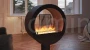 Biokominek wolnostojący vis a vis dwustronny INFIRE INCYRCLE 2 SIDE BLACK - aranżacja