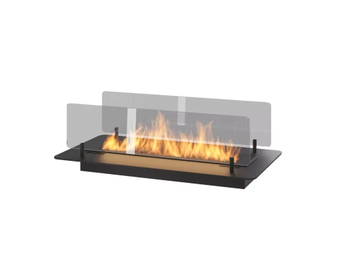 INFIRE INSERT 600 BLACK - biokominek z szybami ochronnymi do zabudowy w blacie