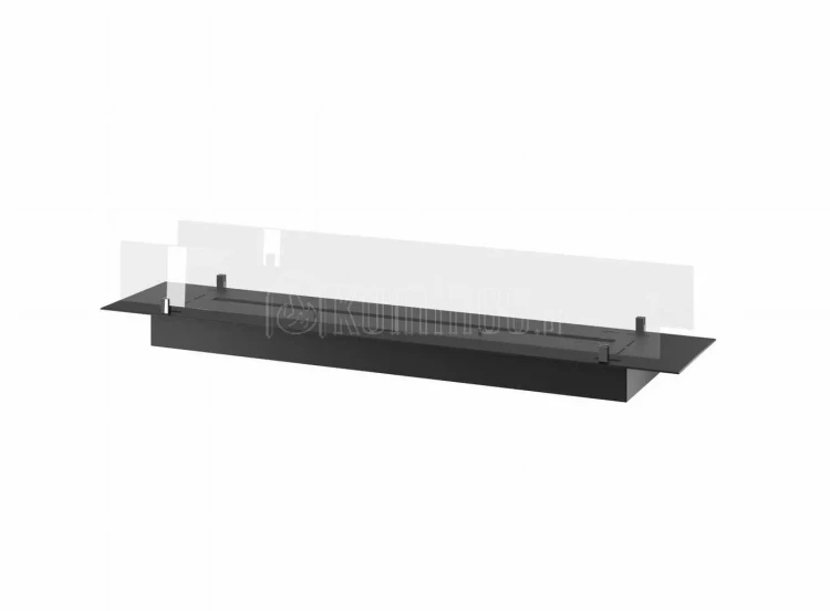 Biokominek do zabudowy w blacie INFIRE INSERT BLACK 1500 SLIM LINE z szybami ochronnymi, do zabudowy w płytach MDF i GK