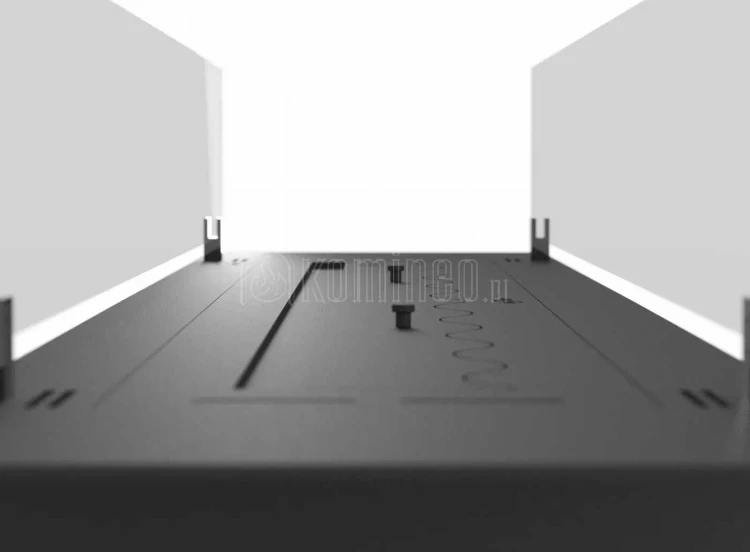 Biokominek do zabudowy w blacie INFIRE INSERT BLACK 1500 SLIM LINE z szybami ochronnymi, do zabudowy w płytach MDF i GK