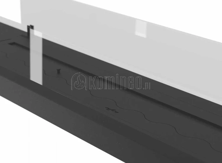 Biokominek do zabudowy w blacie INFIRE INSERT BLACK 1500 SLIM LINE z szybami ochronnymi, do zabudowy w płytach MDF i GK