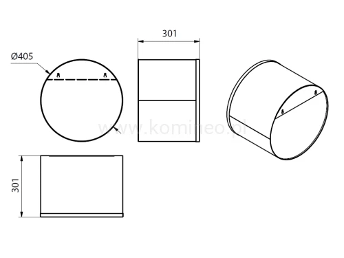 Kosz na drewno DARCO AERO 3 - schemat