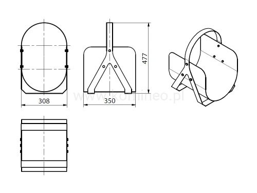 Kosz na drewno DARCO AERO HOLD 3 - schemat