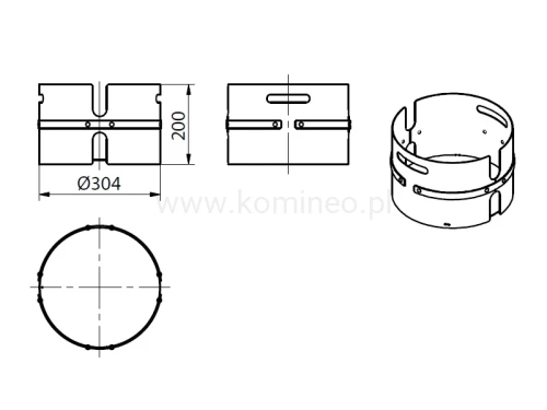 Kosz na drewno DARCO AERO 5 - schemat