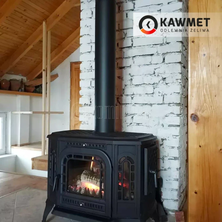Piec kominkowy żeliwny KAWMET P7 LB (10.5 kW) ECO - aranżacja
