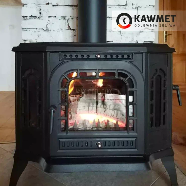 Piec kominkowy żeliwny KAWMET P7 PB (10.5 kW) ECO - aranżacja