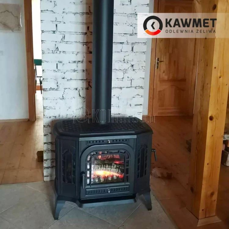 Piec kominkowy żeliwny KAWMET P7 PB (10.5 kW) ECO - aranżacja