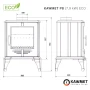 Piec kominkowy żeliwny KAWMET P8 (7,9 kW) EСO schemat