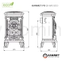 Piec kominkowy żeliwny KAWMET P9 (8 kW) ECO - schemat