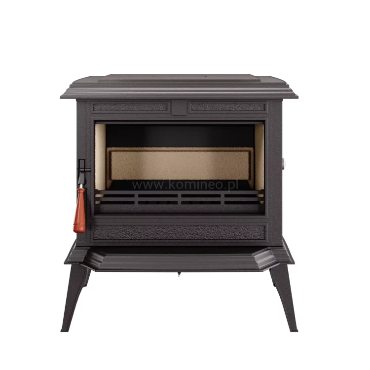 Piec kominkowy żeliwny KAWMET Premium ATHENA S12, dodatkowe boczne drzwi, piec wolnostojący z bocznym załadunkiem