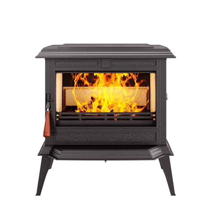 Piec kominkowy żeliwny KAWMET Premium ATHENA S12, dodatkowe boczne drzwi, piec wolnostojący z bocznym załadunkiem