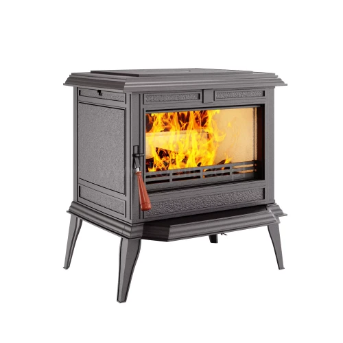 Piec kominkowy żeliwny KAWMET Premium ATHENA S12, dodatkowe boczne drzwi, piec wolnostojący z bocznym załadunkiem