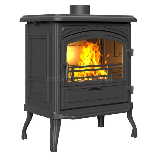 Piec kominkowy żeliwny KAWMET Premium EOS S13 (10 kW), z dodatkowymi bocznymi drzwiczkami