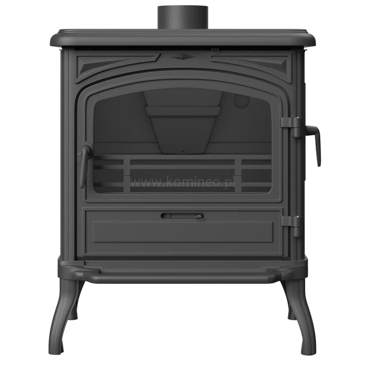 Piec kominkowy żeliwny KAWMET Premium EOS S13 (10 kW), z dodatkowymi bocznymi drzwiczkami