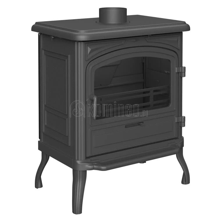 Piec kominkowy żeliwny KAWMET Premium EOS S13 (10 kW), z dodatkowymi bocznymi drzwiczkami