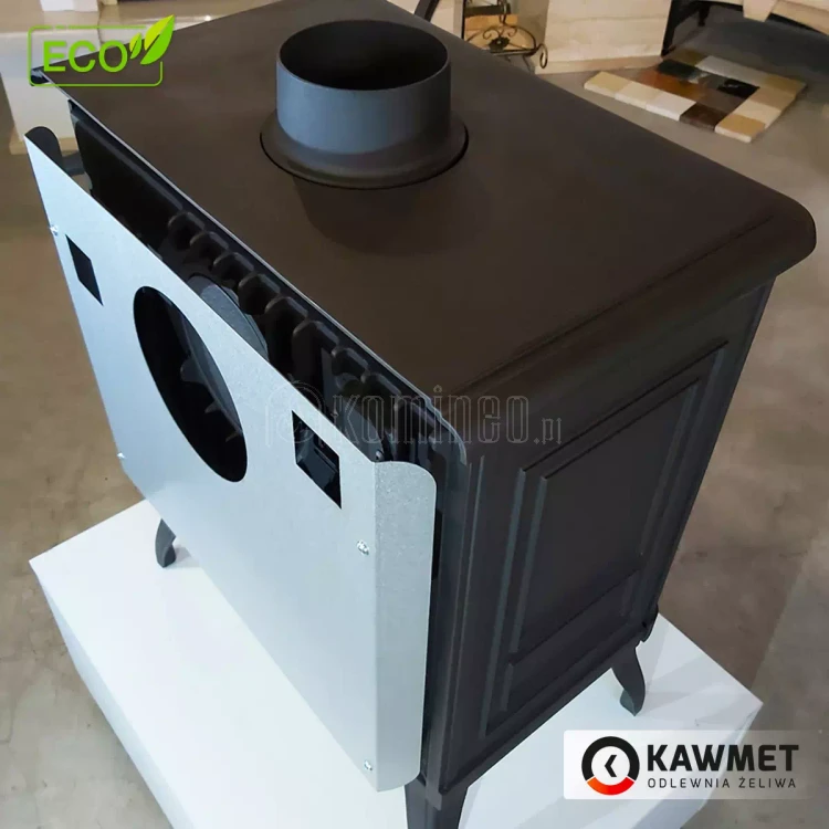Piec kominkowy żeliwny KAWMET Premium EOS S13 (10 kW), z dodatkowymi bocznymi drzwiczkami