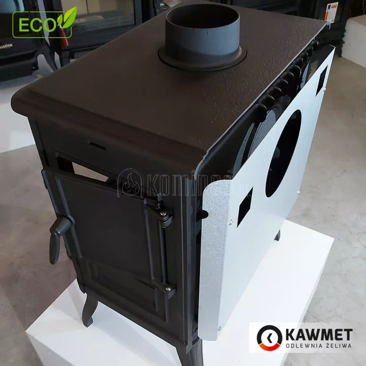 Piec kominkowy żeliwny KAWMET Premium EOS S13 (10 kW), z dodatkowymi bocznymi drzwiczkami