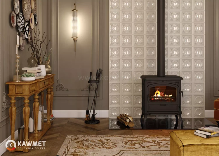 Piec kominkowy żeliwny KAWMET Premium EOS S13 (10 kW) - aranżacja
