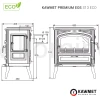 Piec kominkowy żeliwny KAWMET Premium EOS S13 (10 kW) - schemat
