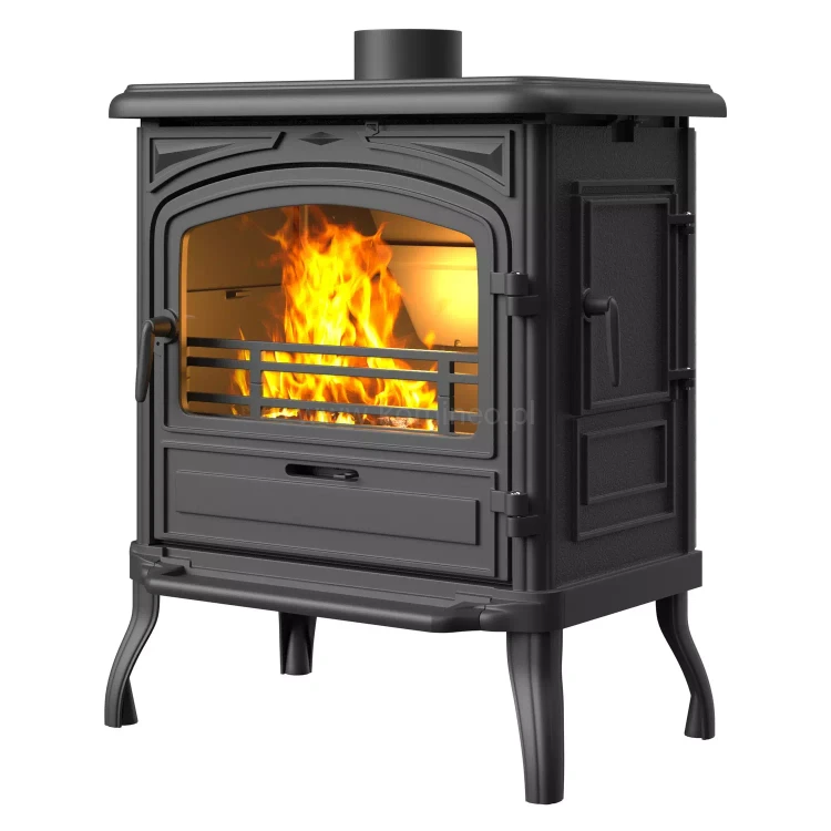 Piec kominkowy żeliwny KAWMET Premium EOS S13 (10 kW), z dodatkowymi bocznymi drzwiczkami