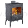 Piec kominkowy żeliwny KAWMET Premium SELENA S14 ECO, piec wolnostojący z dodatkowymi bocznymi drzwiami
