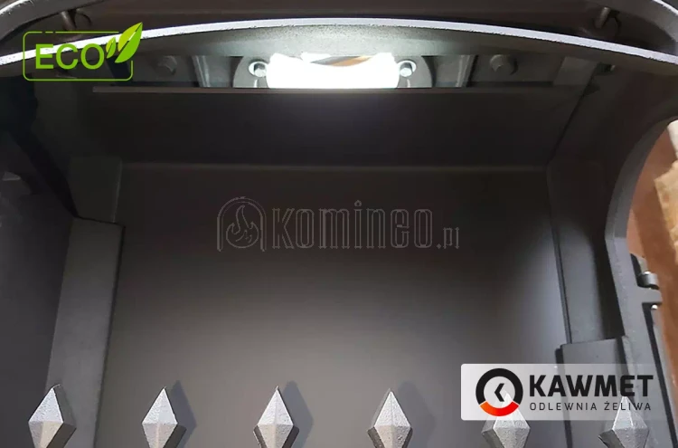 Piec kominkowy żeliwny KAWMET Premium SELENA S14 ECO, piec wolnostojący z dodatkowymi bocznymi drzwiami
