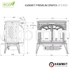 Piec kominkowy żeliwny KAWMET Premium SPARTA S10 ECO - schemat