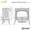 Piec kominkowy żeliwny KAWMET Premium SPHINX S6 ECO - schemat