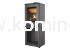 Piec kominkowy stalowo-żeliwny KAWMET HARITA S15i L-BOX ECO, piec wolnostojący z wnęką na drewno