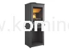 Piec kominkowy stalowo-żeliwny KAWMET HARITA S15i L-BOX ECO, piec wolnostojący z wnęką na drewno