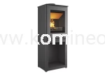 Piec kominkowy stalowo-żeliwny KAWMET HARITA S15i L-BOX ECO, piec wolnostojący z wnęką na drewno