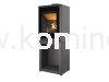 Piec kominkowy stalowo-żeliwny KAWMET HARITA S15i L-BOX Decor ECO, piec typu koza ze schowkiem na drewno