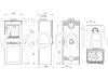 Piec kominkowy stalowo-żeliwny KAWMET HARITA S15i L-BOX Decor ECO - schemat