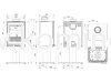 Piec kominkowy stalowo-żeliwny KAWMET HARITA S15i Leg Decor ECO - schemat
